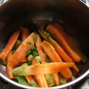 Les pois et carottes