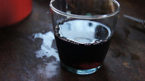 Demi verre de vin rouge